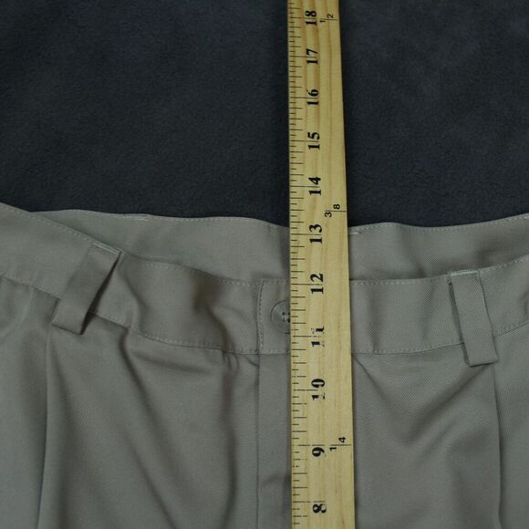 Nike FITDRY Golf Shorts Mens 36 Khaki Beige Performance Pleated Dress Summer - Picture 10 of 10
